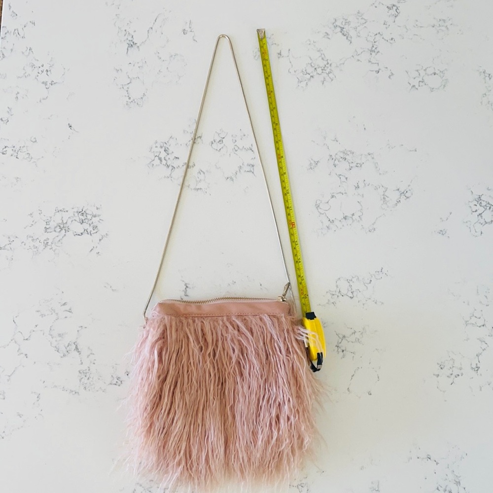 Zara light pink fuzzy purse - Picture 7 of 13